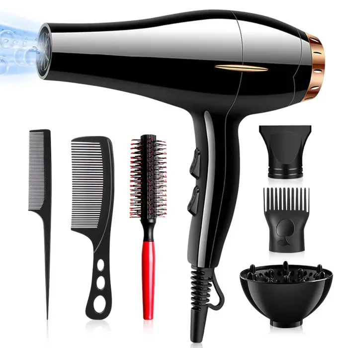 Sèche-Cheveux Professionnel 2400W – 3 Températures & 3 Vitesses