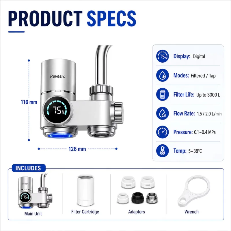 Nouveau robinet intelligent de cuisine avec purificateur d’eau UV