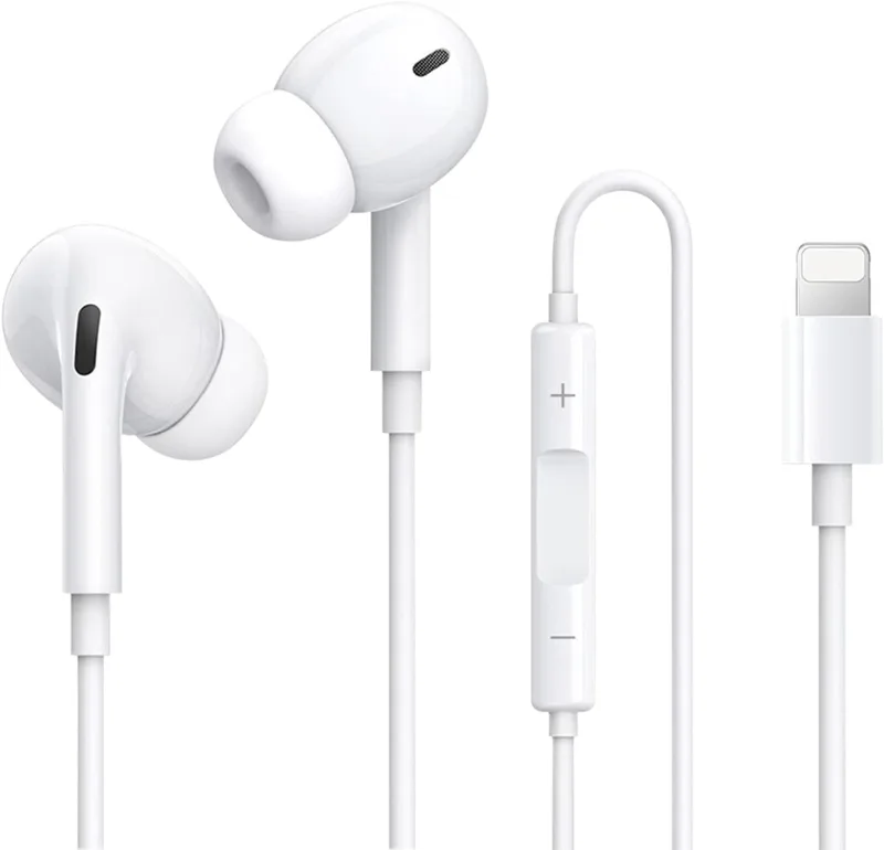 Écouteurs Filaires pour iPhone, [Certifié MFi] Casque Antibruit Stéréo HiFi